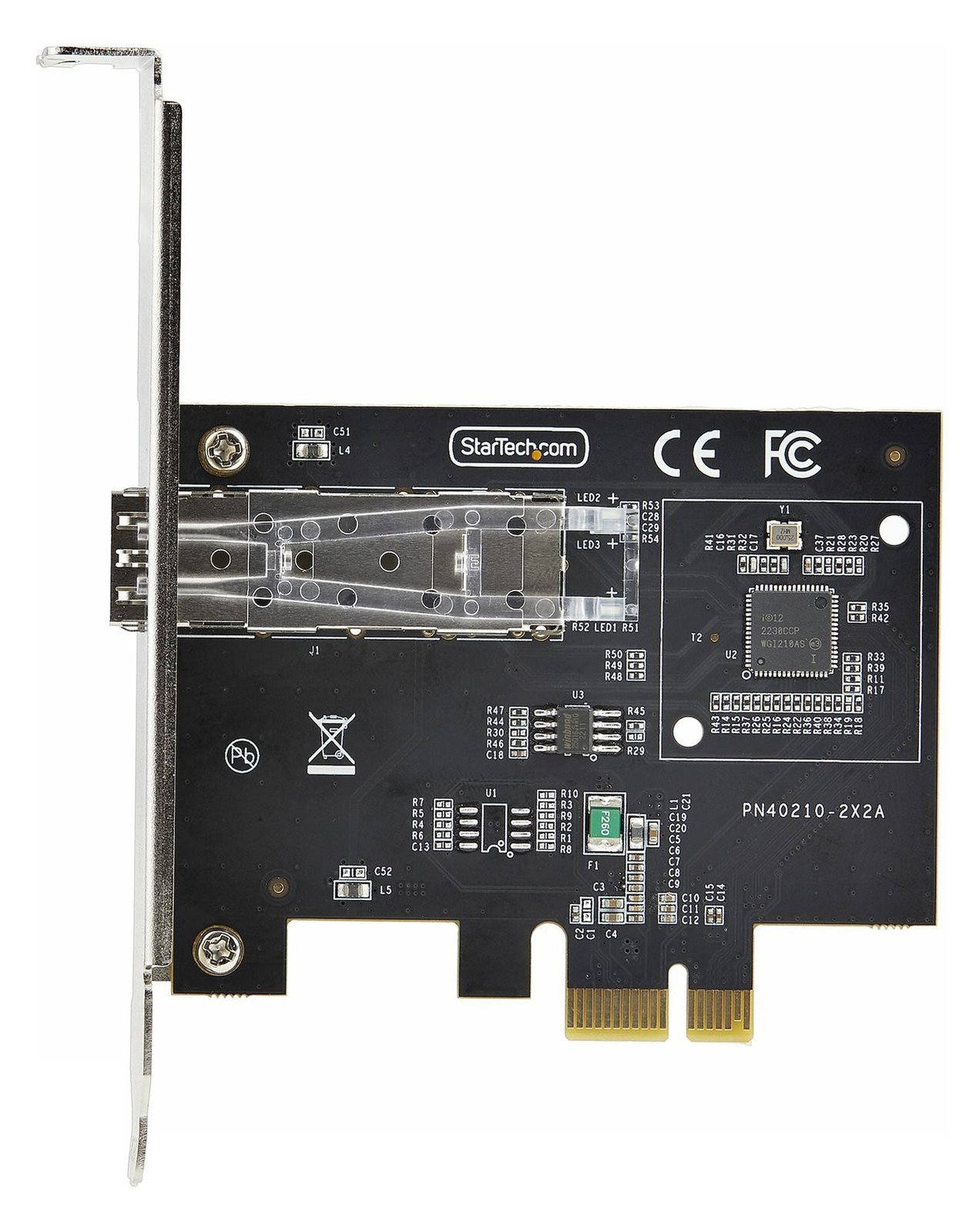 StarTech.com 1-Port GbE SFP Network Card, PCIe 2.1 x1, Intel I210-IS, 1GbE Controller, 1000BASE Copper/Fiber Optic
