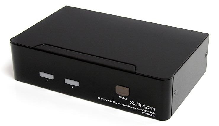 StarTech.com 2 Port DVI USB KVM Switch mit Audio und USB 2.0 Hub