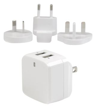 StarTech.com 2 Port USB Ladegerät / Netzteil - 2-fach Ladestecker 17 Watt / 3.4 Amp - Dual Reiseladegerät 110 / 220 - Weiß von LumaTech
