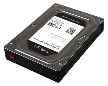 StarTech.com 2,5 auf 3,5 Aluminium SATA Festplattengehäuse für HDD/SSD bis 12,5mm - 6,4cm auf 8,9cm (2,5/3,5 Zoll) von LumaTech