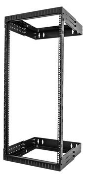 StarTech.com 24HE Netzwerkschrank 19 Zoll für Wandmontage - Einstellbare Tiefe 30 - 50 cm - 2 Pfosten Open Frame von LumaTech