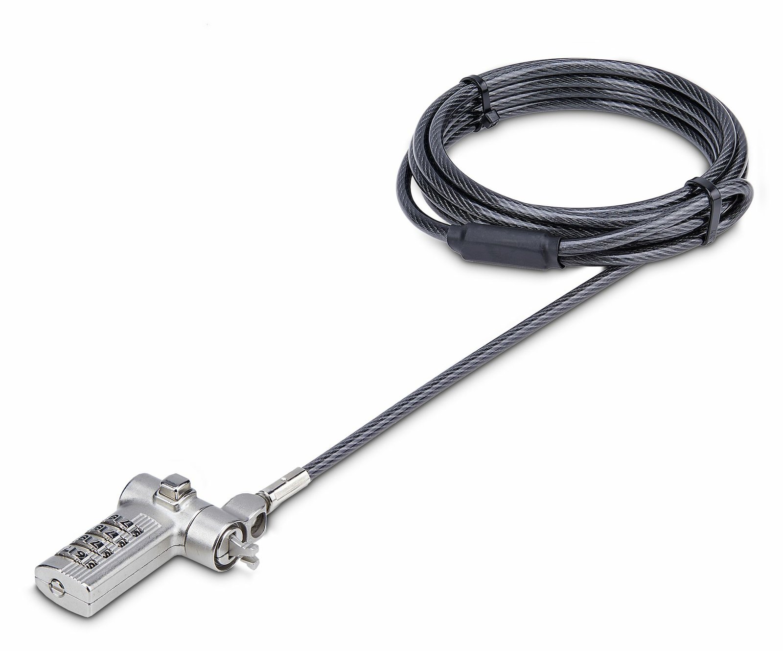 StarTech.com 25-Pack Laptop Lock, Compatible w/Noble Wedge/Nano/K-Slot - Sicherheitskabelschloss - Schwarz, Silber - 2 m
