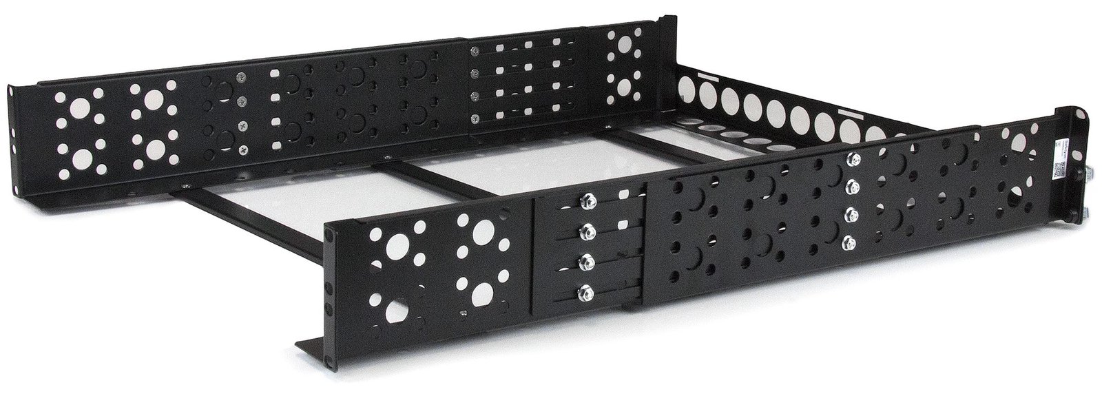 StarTech.com 2HE tiefenvestellbare 19 Zoll Server Rack Schienen - Universal Rack Schiene - Rack-Schiene - Schwarz