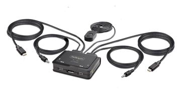 StarTech.com 2-Port USB-C Cable KVM Switch, 4K 60Hz DisplayPort Output, Compact KVM with 4ft/1.2m von LumaTech