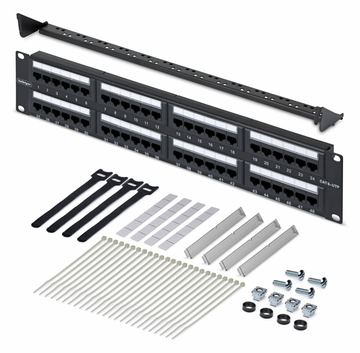 StarTech.com 2U Rackmount Cat6 Patch Panel RJ45 UTP 110 Punch-Down Cat 6 Ethernet - KVM-Umschalter - 48-Port von LumaTech