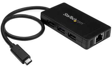 StarTech.com 3 Port USB 3.0 Hub mit USB-C und Gigabit Ethernet von LumaTech