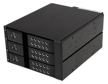 StarTech.com 3-fach 3,5 trägerloser SATA Festplatten Aluminium Wechselrahmen Backplane - 3 Bay 3,5 Zoll (8,9cm) von LumaTech