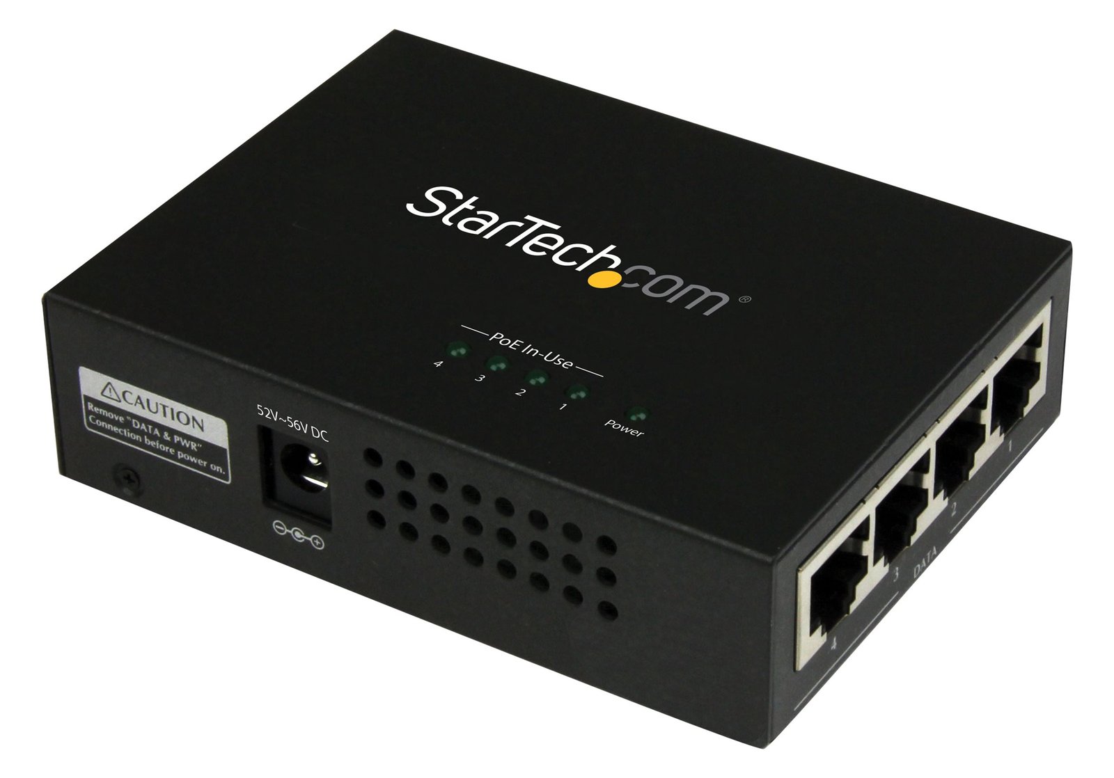 StarTech.com 4 Port Gigabit midspan - PoE+ Injektor