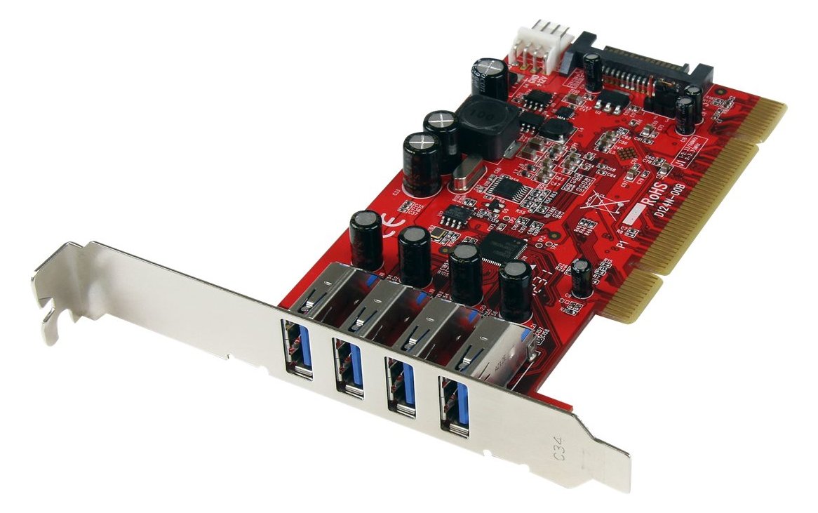 StarTech.com 4 Port USB 3.0 PCI Schnittstellenkarte - PCI SuperSpeed USB 3.0 Controller Karte - 2 x USB3.0 (Buchse)