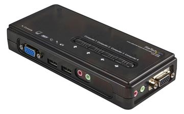 StarTech.com 4 Port VGA / USB KVM Switch inkl. Kabel und Audio von LumaTech