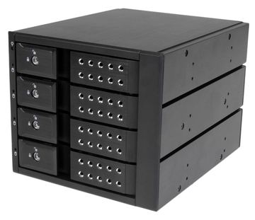 StarTech.com 4-fach 3,5 trägerloser SATA Festplatten Aluminium Wechselrahmen/Backplane - 4 Bay 3,5 Zoll (8,9cm) von LumaTech