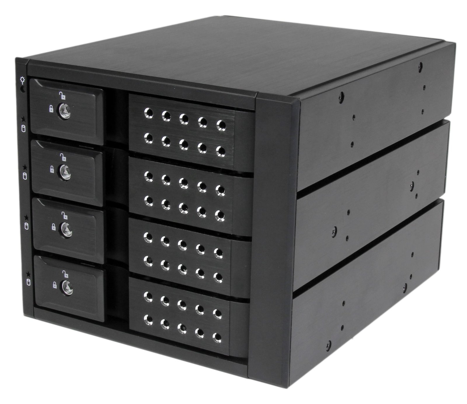 StarTech.com 4-fach 3,5 trägerloser SATA Festplatten Aluminium Wechselrahmen/Backplane - 4 Bay 3,5 Zoll (8,9cm)