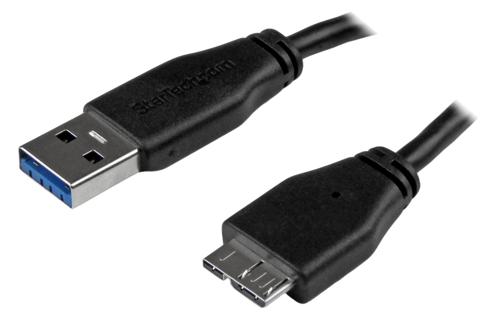 StarTech.com 50cm schlankes SuperSpeed USB 3.0 A auf Micro B Kabel - St/St - USB 3.0 Anschlusskabel - Schwarz