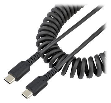 StarTech.com 50cm USB C auf USB C Kabel, hochbelastbares Spiralkabel zum Laden und Synchronisieren, USB C 2.0 Kabel von LumaTech