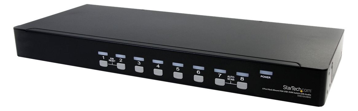 StarTech.com 8 Port Rackmount USB VGA KVM Switch - 8-fach VGA Umschalter mit Audio und OSD (On-Screen-Display)