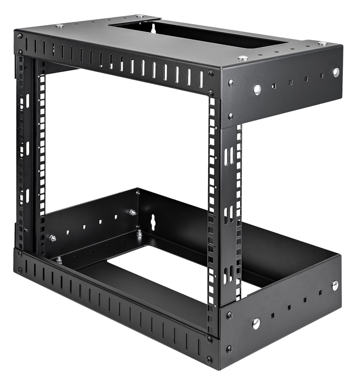 StarTech.com 8HE 19 Zoll Wand Netzwerk Rack - 2 Pfosten, offener Rahmen mit einstellbare Tiefe(30-50cm) Rack