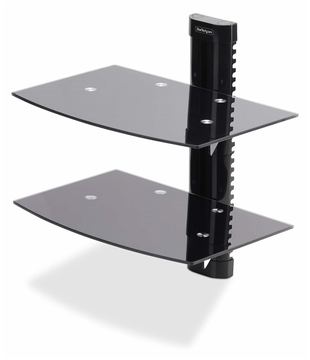 StarTech.com Dual Floating Wall-Mounted AV Shelves, Adjustable Height Shelf For Under TV von LumaTech