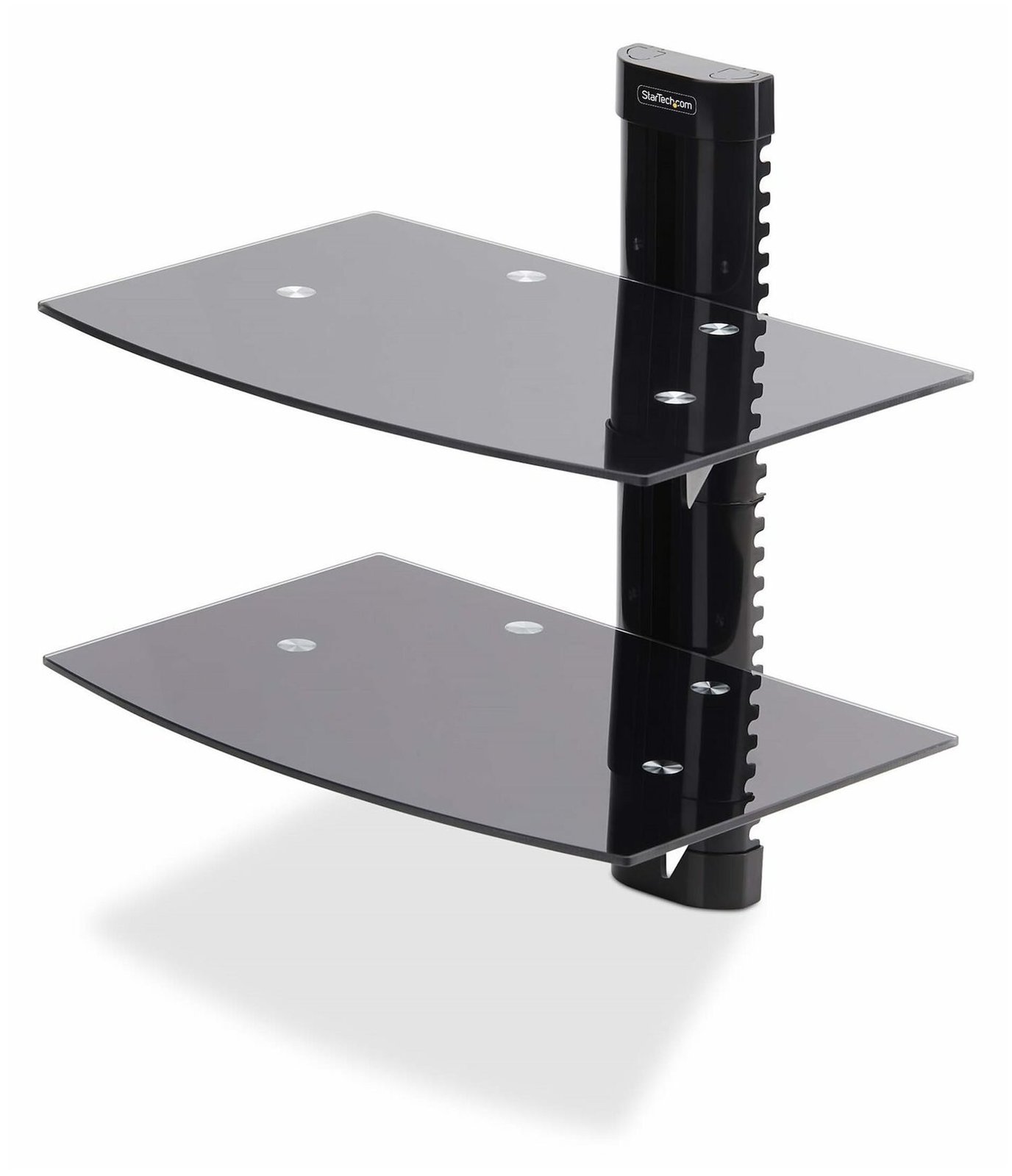 StarTech.com Dual Floating Wall-Mounted AV Shelves, Adjustable Height Shelf For Under TV
