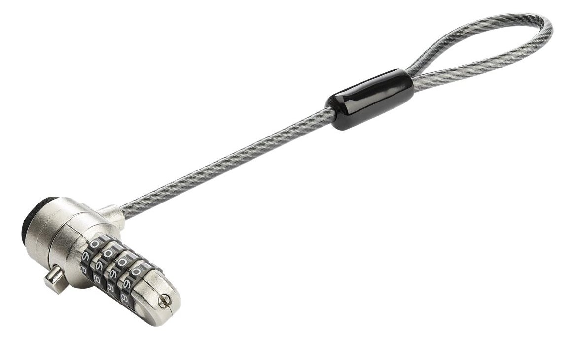 StarTech.com Laptop Kabelschloss-Verlängerung (15 cm Stahlkabel, 4-stelliges Zahlenschloss, 2,5 cm Schlaufe