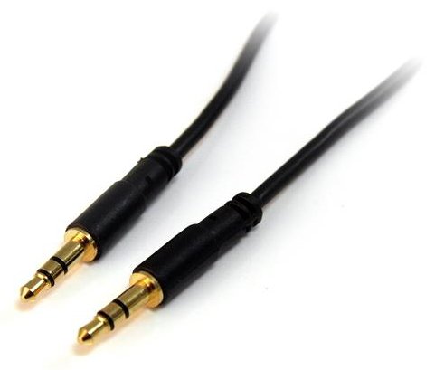 StarTech.com MU10MMS 3,5 mm Aux-Kabel (3m, schlank, St/St, Audiokabel, Kopfhörerkabel , 3,5mm Klinkenkabel)