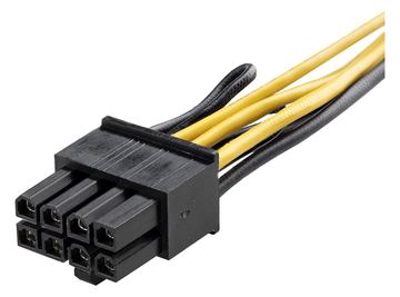 StarTech.com PCI Express 6 Pin auf 8 Pin Adapterkabel - Schwarz - Stromkabel - 6-poliges PCIe Power (W) von LumaTech