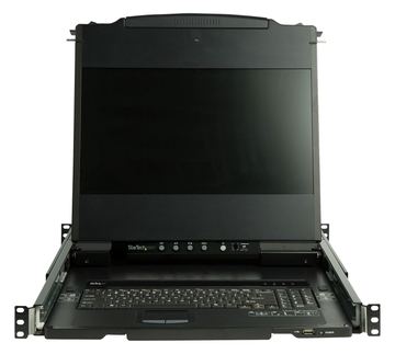 StarTech.com Rack KVM Konsole HD 1080p - US Tastatur(QWERTY), Ein Port DVI/VGA KVM mit 17 LCD Monitor von LumaTech