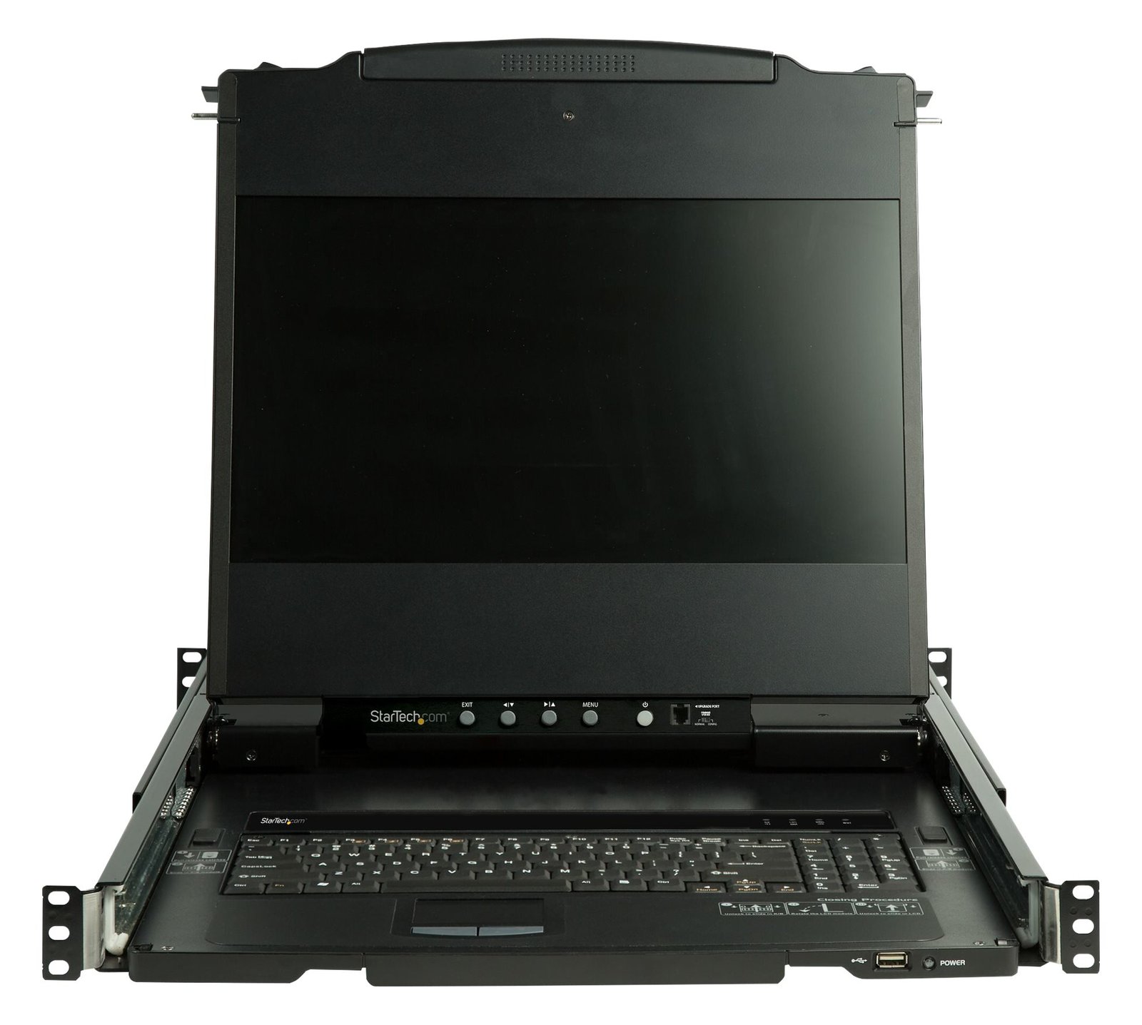 StarTech.com Rack KVM Konsole HD 1080p - US Tastatur(QWERTY), Ein Port DVI/VGA KVM mit 17 LCD Monitor