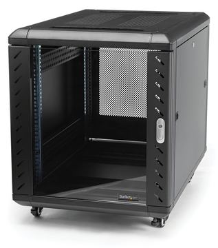 StarTech.com RK1236BKF Serverschrank (12HE, 73,7 cm tief, bis max. 800 Kg belastbar von LumaTech