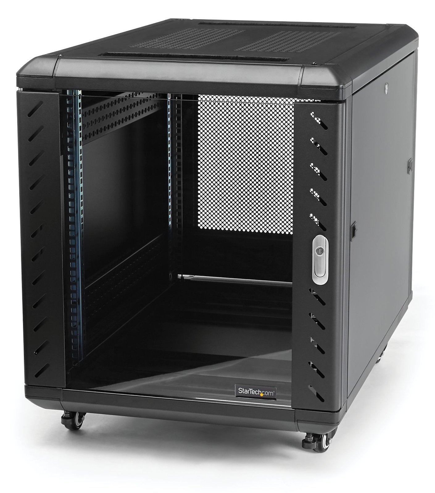 StarTech.com RK1236BKF Serverschrank (12HE, 73,7 cm tief, bis max. 800 Kg belastbar