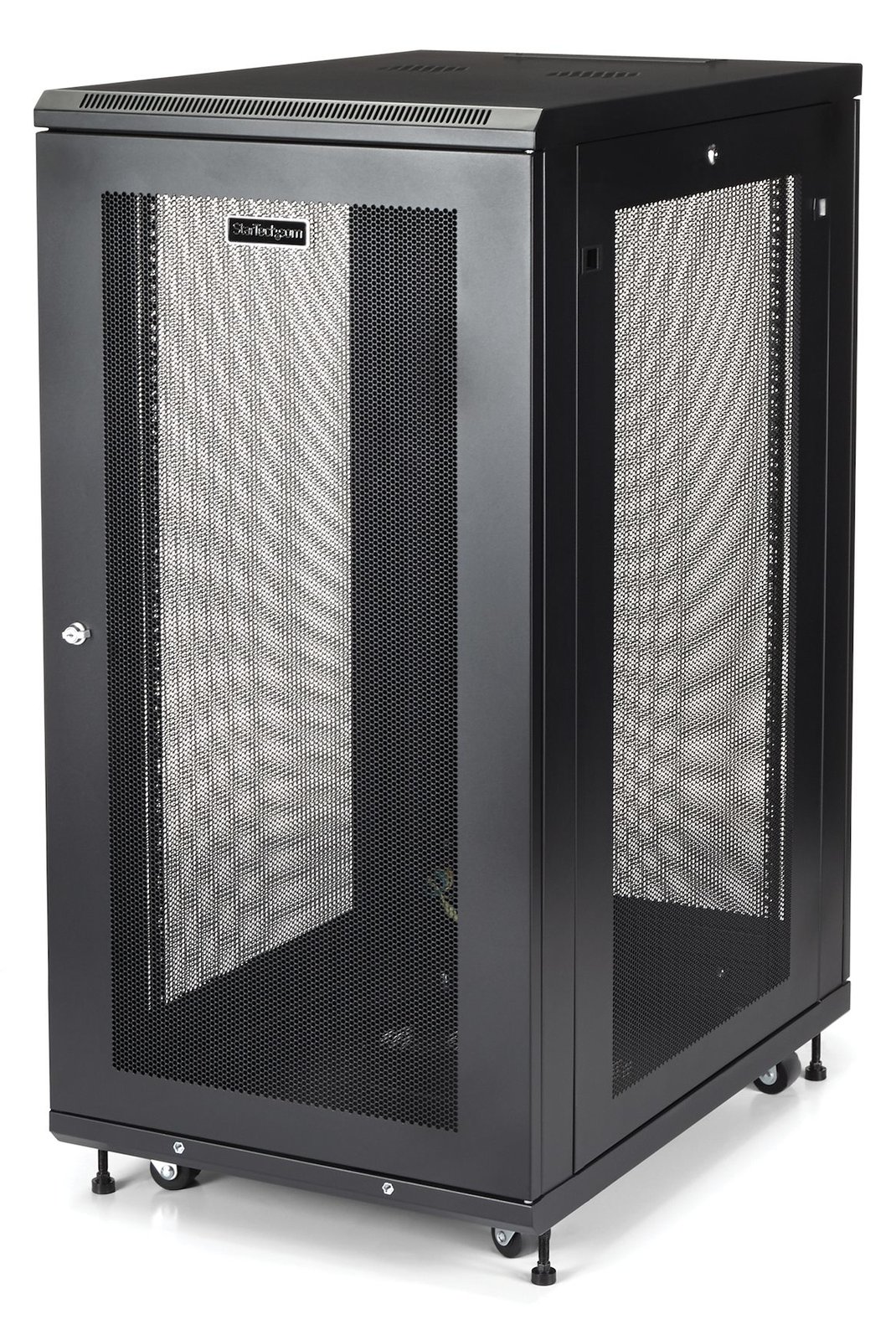 StarTech.com RK2433BKM Serverschrank (24HE, 78cm tiefes Gehäuse, Netzwerk Server Schrank, Datenschrank)