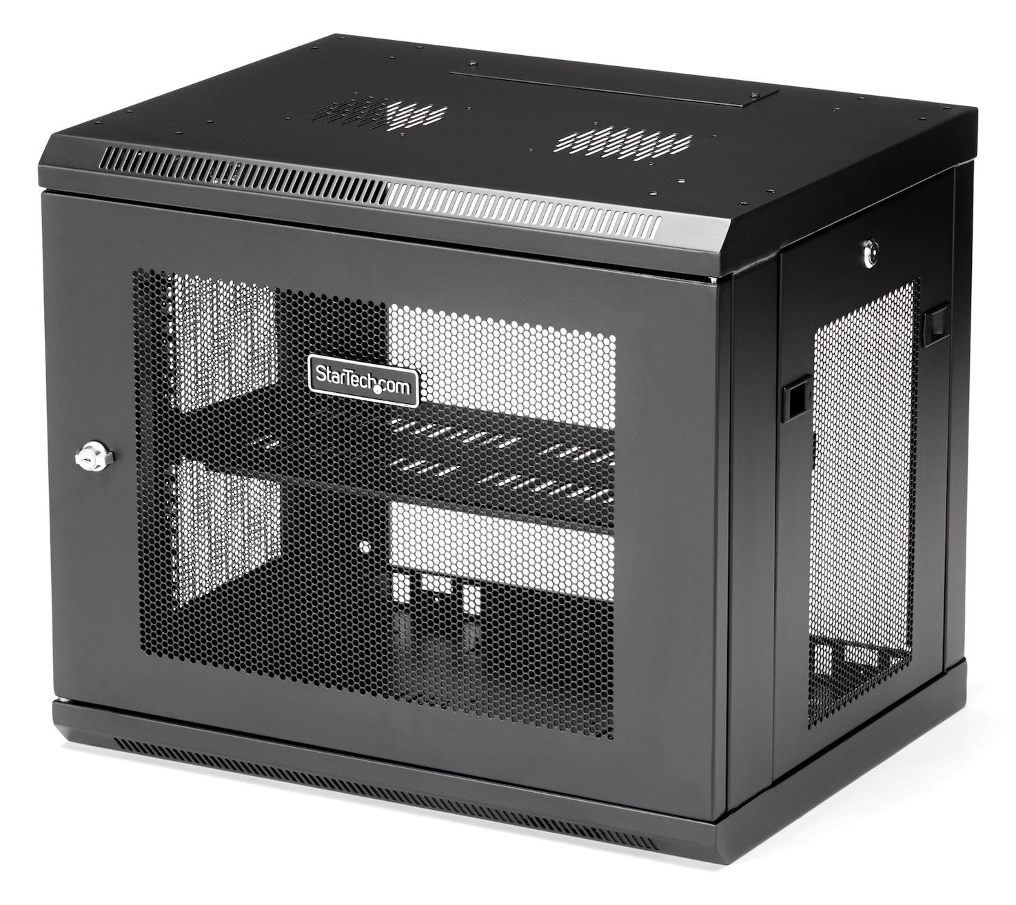 StarTech.com RK9WALM Serverschrank (9HE, zur Wandmontage, mit Scharnier, 38cm tief, Netzwerkschrank)