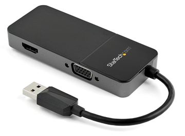 StarTech.com USB 3.0 auf HDMI und VGA Adapter - 4K/1080p USB Typ-A Dual Monitor Multiport Konverter von LumaTech