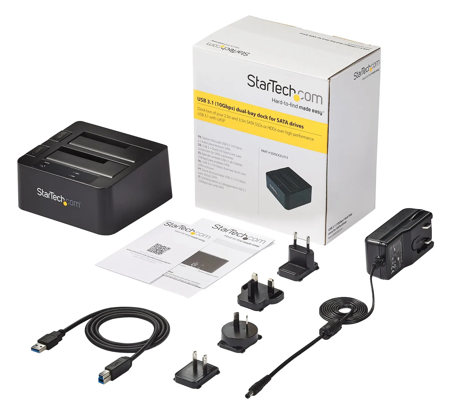 StarTech.com USB 3.1 (10 Gbit/s) Dual-bay Festplatten Dockingstation für 2,5 (6,4cm), Ansicht 6