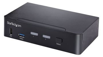 StarTech.com USB C KVM Switch, 2 Port DisplayPort KVM w/ 4K 60Hz UHD HDR Video, 3.5mm Audio, USB Type C KVM Switch von LumaTech