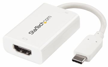 StarTech.com USB-C auf HDMI Adapter mit USB Stromversorgung - Weiß von LumaTech