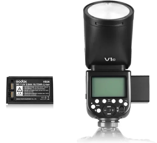 Godox  V1-N - Kompaktes Blitzlicht - Schwarz - 1,5 s - Nikon - 28 - 105 mm - Batterie/Akku, Ansicht 2
