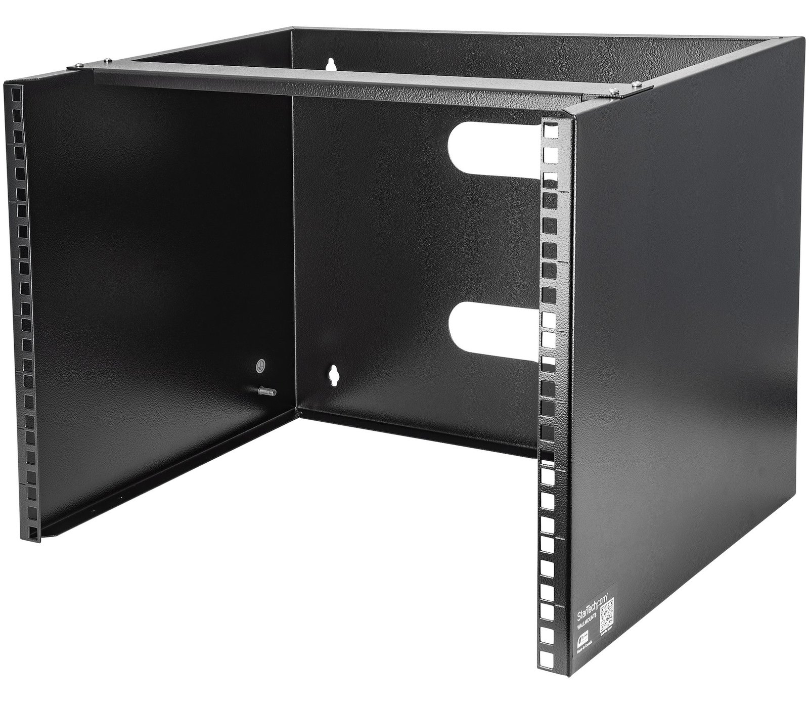 StarTech.com Wandmontage Halterung für flache Rack Geräte - 8HE - Gehäuse - geeignet für Wandmontage - Schwarz