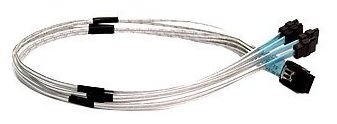 Supermicro CBL-0116L - SATA- / SAS-Kabel - Überkreuzung - 4-Lane - Mini SAS (SFF-8087)
