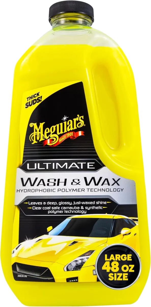 Meguiar's G17748EU Ultimate Wash & Wax Autoshampoo -Autopflege& Autoreinigung - Autowäsche mit Duft - Autowachs - Shampoo und Wachs in einem - 1420ml