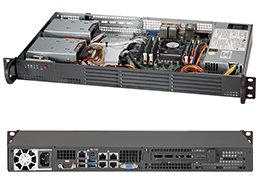 Supermicro SC504 203B - Rack-Montage - 1U - Mini-ITX