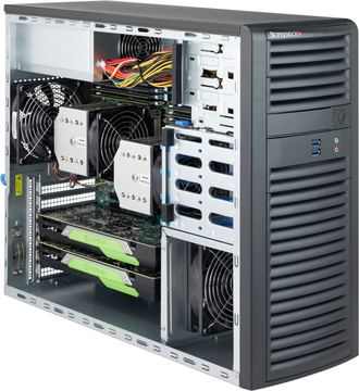 Supermicro SC732 D3-1K26B - Mid tower - E-ATX 1200 Watt (PS/2) von LumaTech
