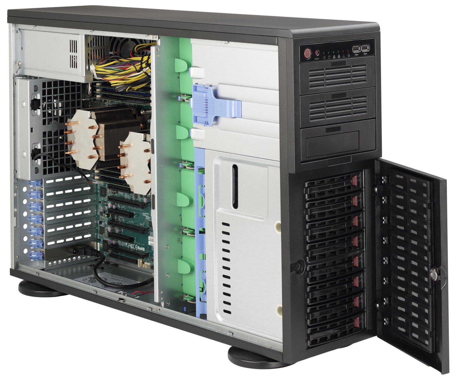 Supermicro SC743 AC-668B - Tower - 4U - Erweitertes ATX