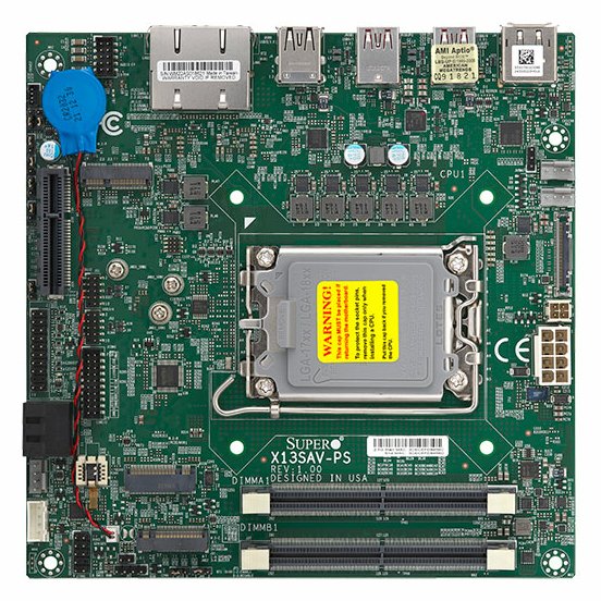 Supermicro X13SAV-PS Mini ITX Alder Lake SoC LGA1700 PCIe - Mainboard - Intel Sockel 1700 (Core i)