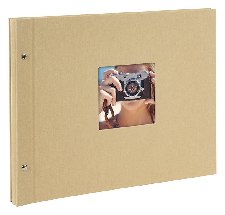 Goldbuch 28606 - Beige - 40 Blätter - 10x15 - Perfekte Verbindung - Leinen - Weiß