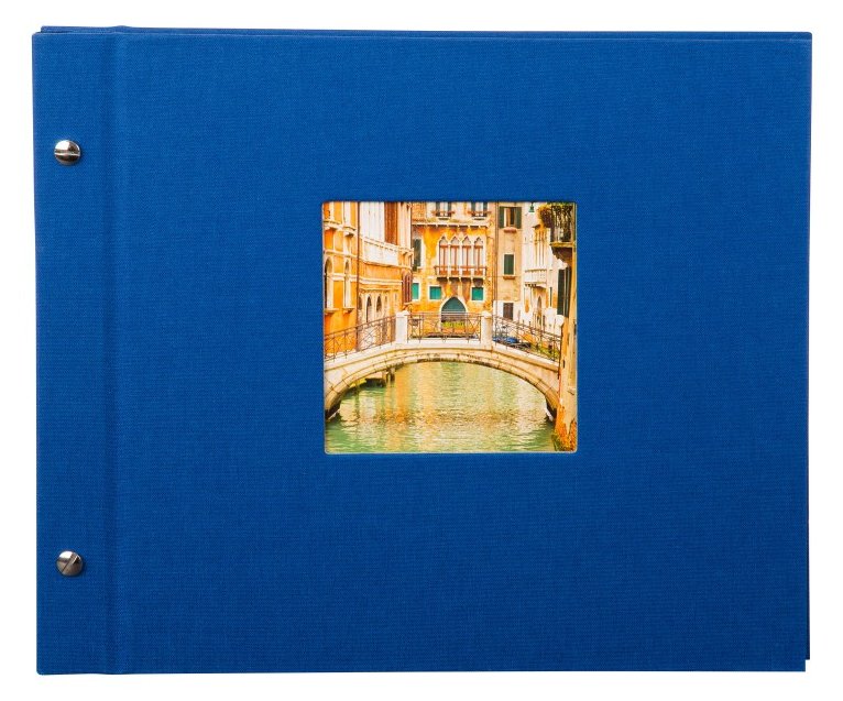 Goldbuch Bella Vista - Blau - 40 Blätter - Hardcover-Bindung - Polyurethan - Papier - Schwarz - 300 mm