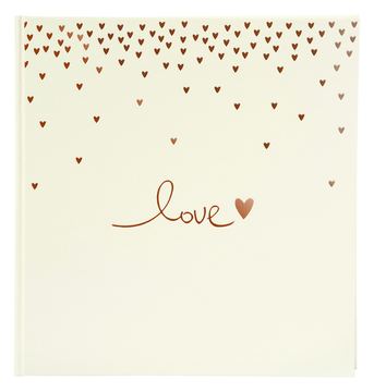 Goldbuch Raining Hearts - Beige - 60 Blätter - Gehäusebindung - Polyurethan - Weiß - 300 mm von LumaTech