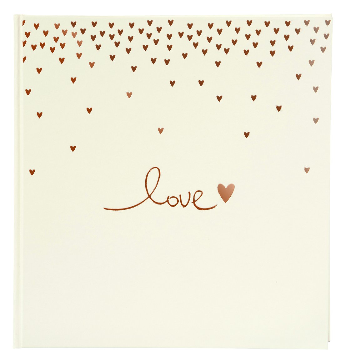 Goldbuch Raining Hearts - Beige - 60 Blätter - Gehäusebindung - Polyurethan - Weiß - 300 mm