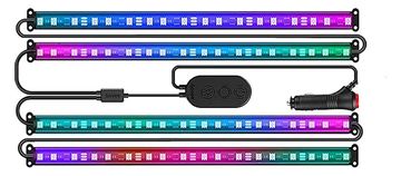 Govee RGBIC Interior Car Lights - Intelligenter Leuchtstreifen - Bluetooth - Transparent - Multi - 12 V - 12 V von LumaTech