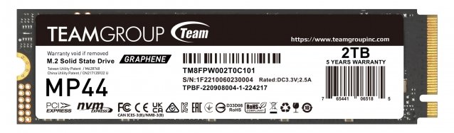 Team Group SSD Team MP44 M.2 2TB PCIe G4x4 2280 - Solid State Disk
