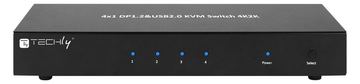 Techly 4 Port DisplayPort 1.2 KVM Switch with Hub and audio von LumaTech